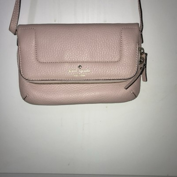 KATE SPADE NEW YORK Mansfield Mariana Soft Pink Pebble Crossbody Leather Bag - Picture 7 of 8